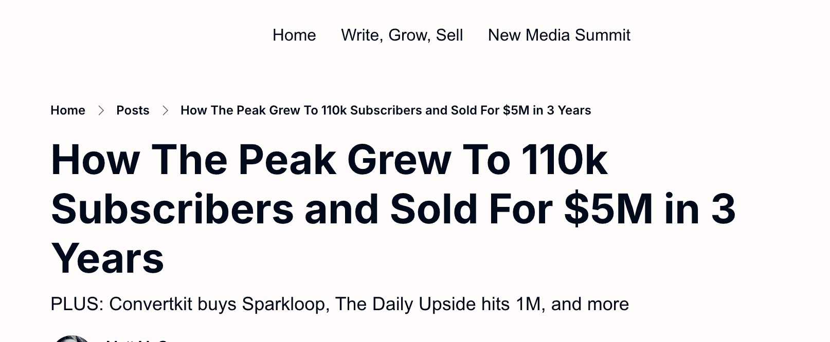 Newsletter sale example
