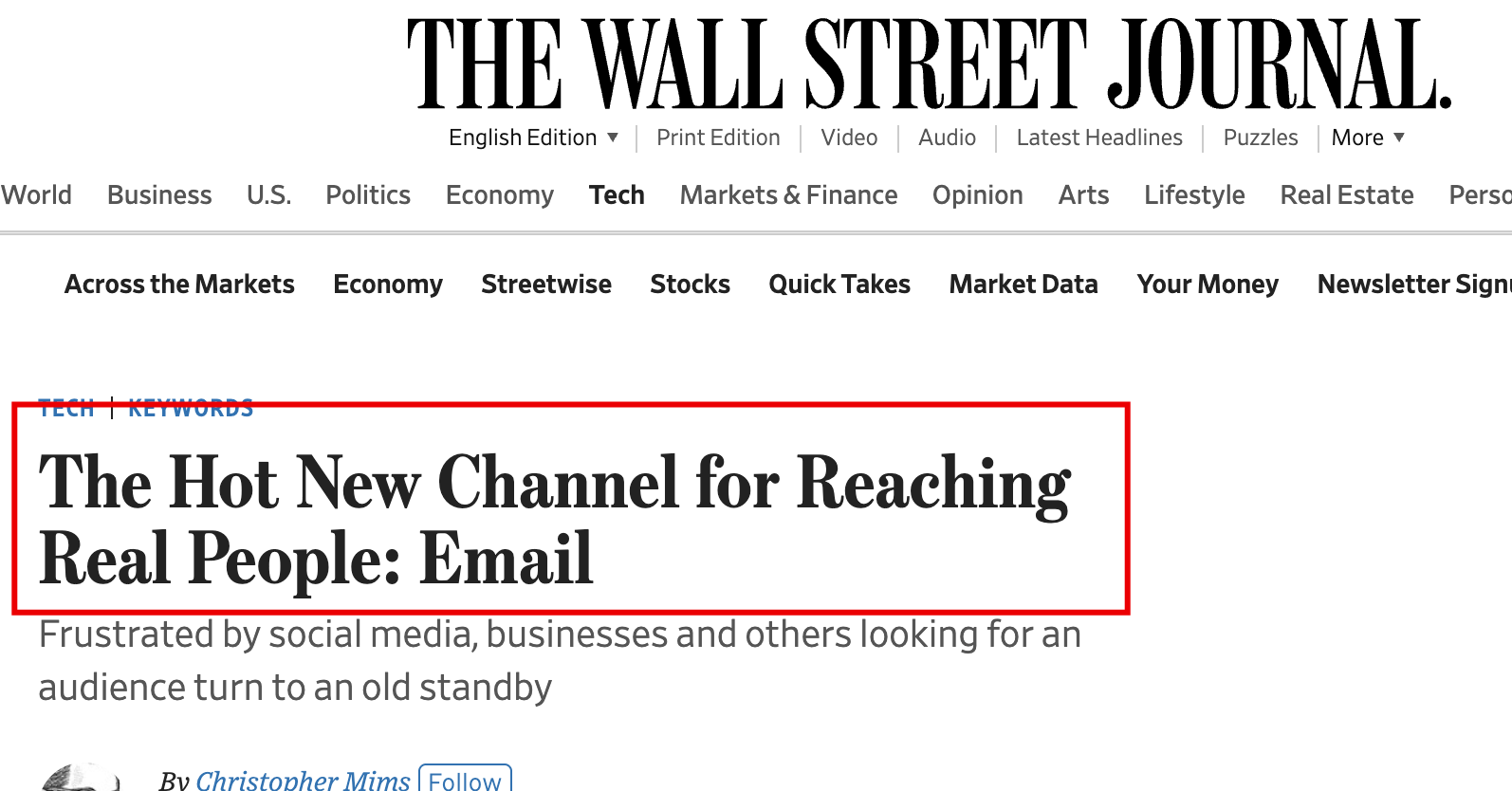 WSJ quote